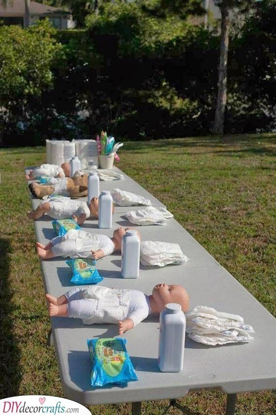 diaper changing race
