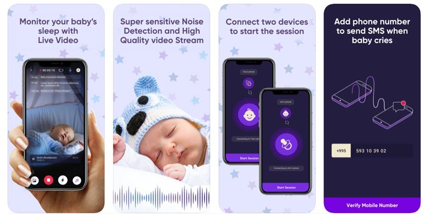 use two iphones as baby monitor