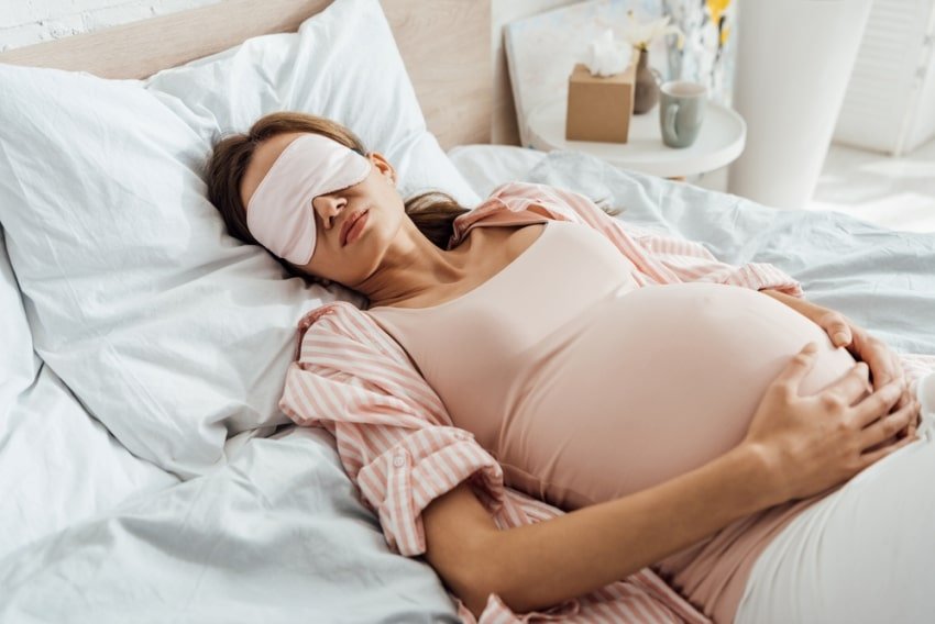 pregnant woman sleeping