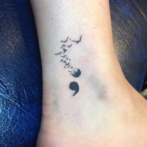 semicolon tattoo