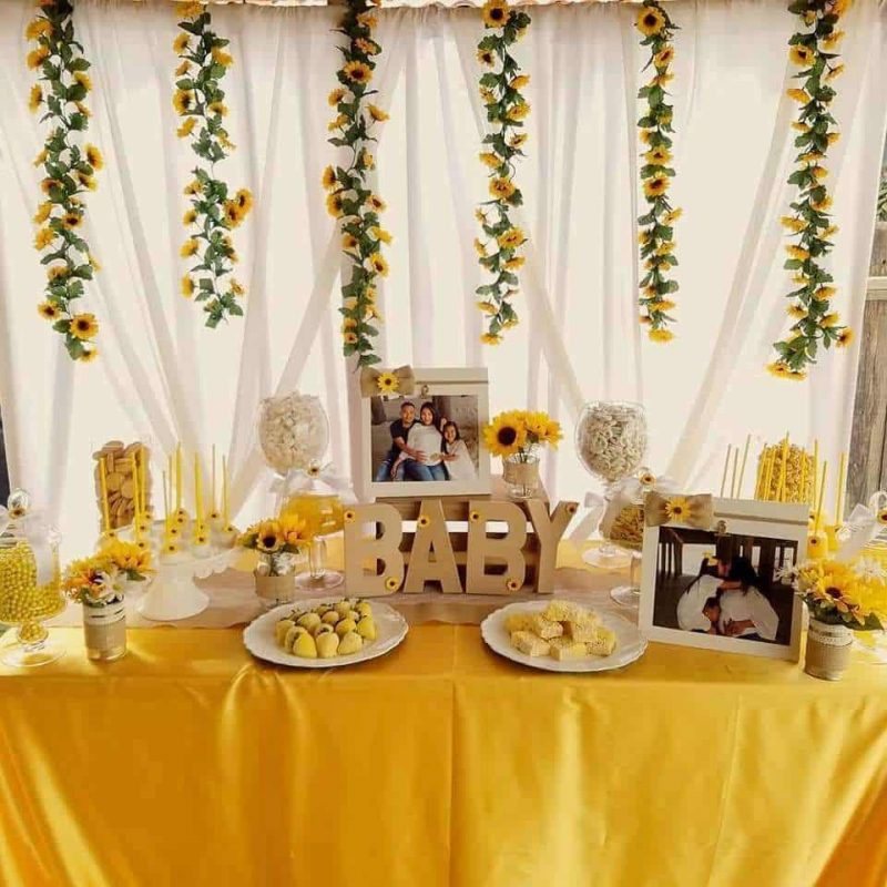 yellow baby shower