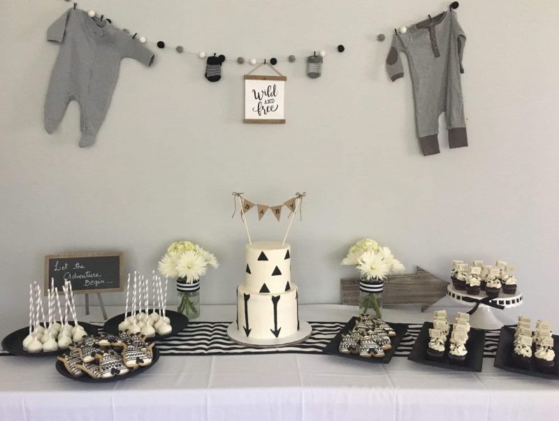 grey baby shower