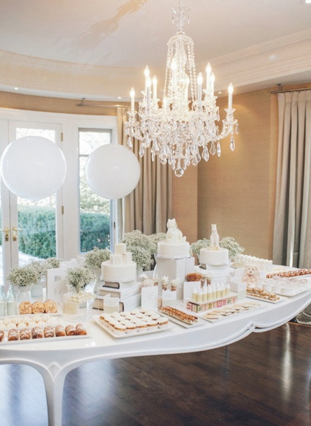 white baby shower