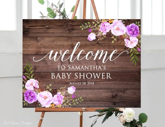 rustic welcome sign