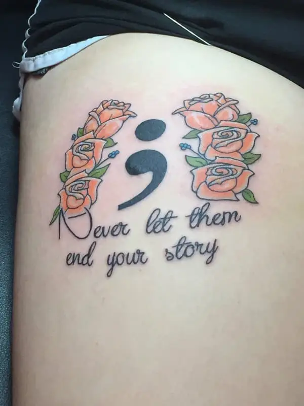 semi colon tattoo