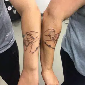 mother child matching tattoos