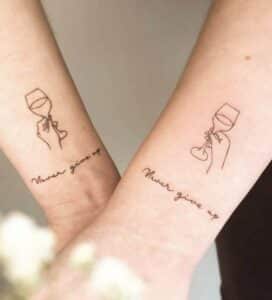 matching mother son tattoo ideas