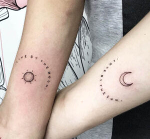 sun and moon tattoo