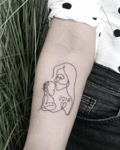mother and son tattoo idea